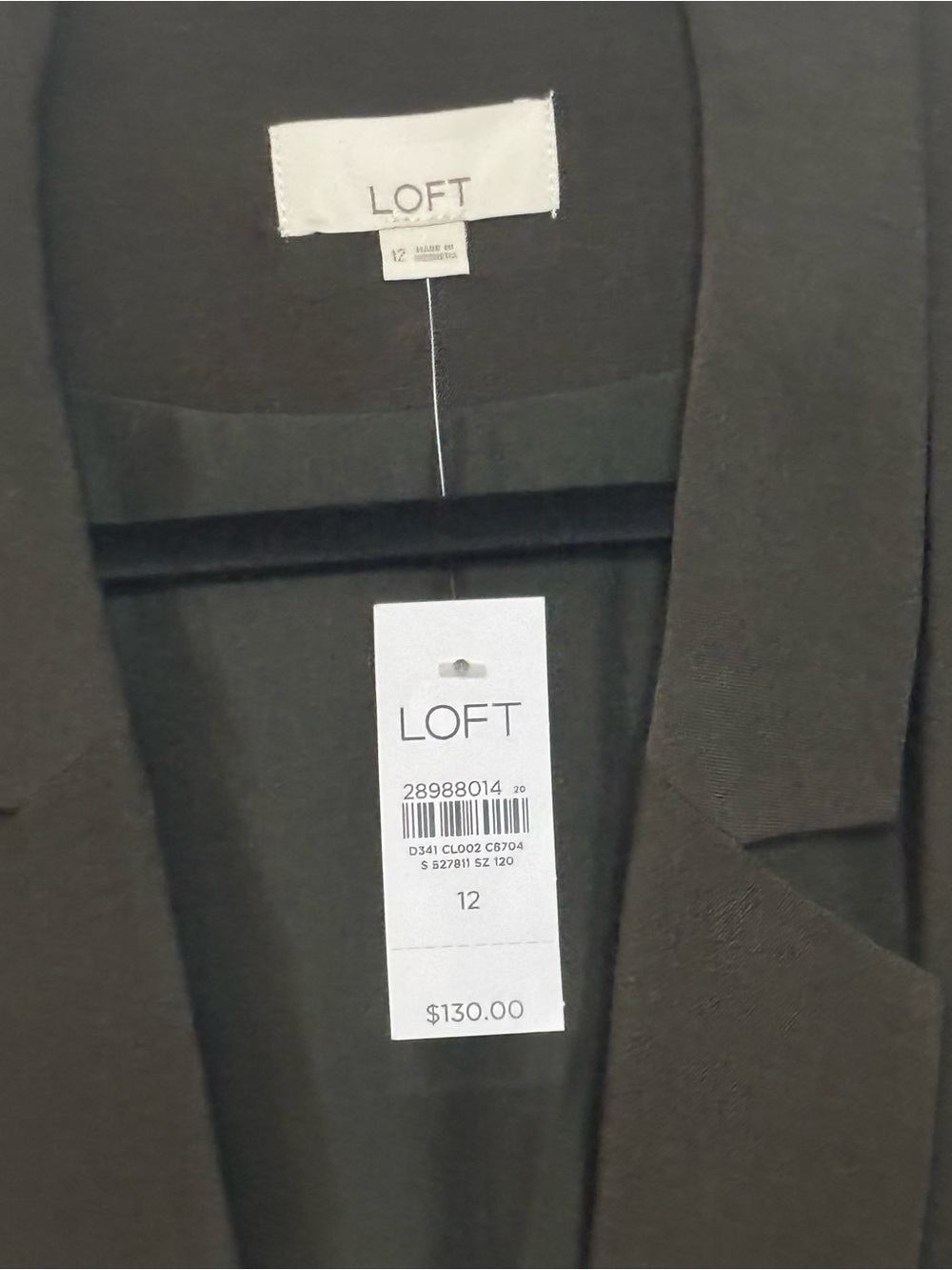LOFT Olive Open-Front Blazer Jacket NWT
Size 12 - Picture 5 of 8
